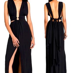 NWT Just BEE Queen Black Cutout Maxi Dress - Size XL